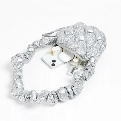 Fashionable Korean-inspired sling bag with quilted pattern and adjustable strap