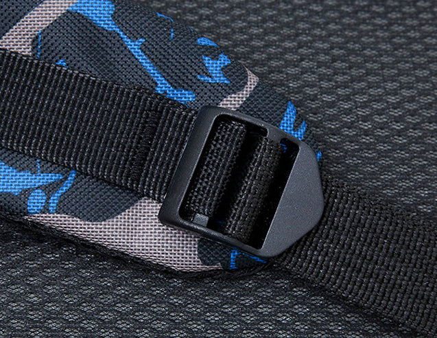 Flower-patterned nylon backpack with zipper opening and roomy interior, perfect for Kiwi students