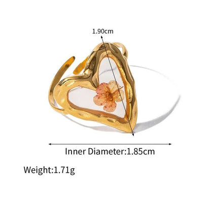 Elegant 18K gold-plated geometric ring with adjustable sizing and waterproof design for versatile Kiwi fashion