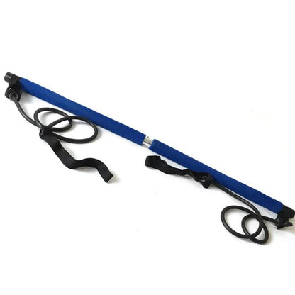 Versatile Fitness Bar with adjustable resistance for full-body workouts, including chest expansion, arm strengthening, yoga, and Pilates exercises.