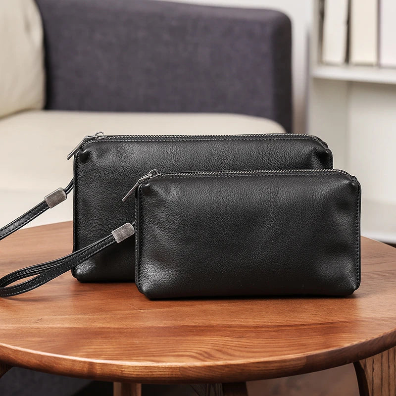 Premium Top-Grain Leather Wallet in Retro Casual Style for Kiwi Blokes