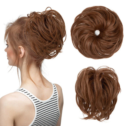 Fluffy and natural-looking hair bun made from premium domestic silk for easy, effortless updos