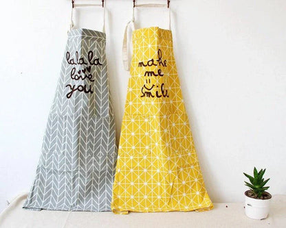 Stylish cotton kitchen apron with vibrant, Kiwi-inspired print design