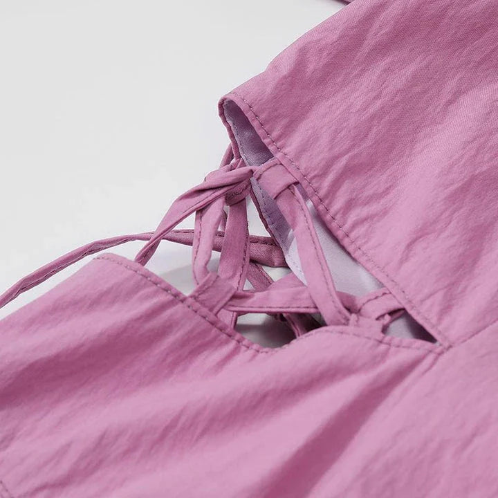 Stylish Summer A-Line Mini Dress with Chic Square Neckline - Lightweight, Breathable, and Flattering Design