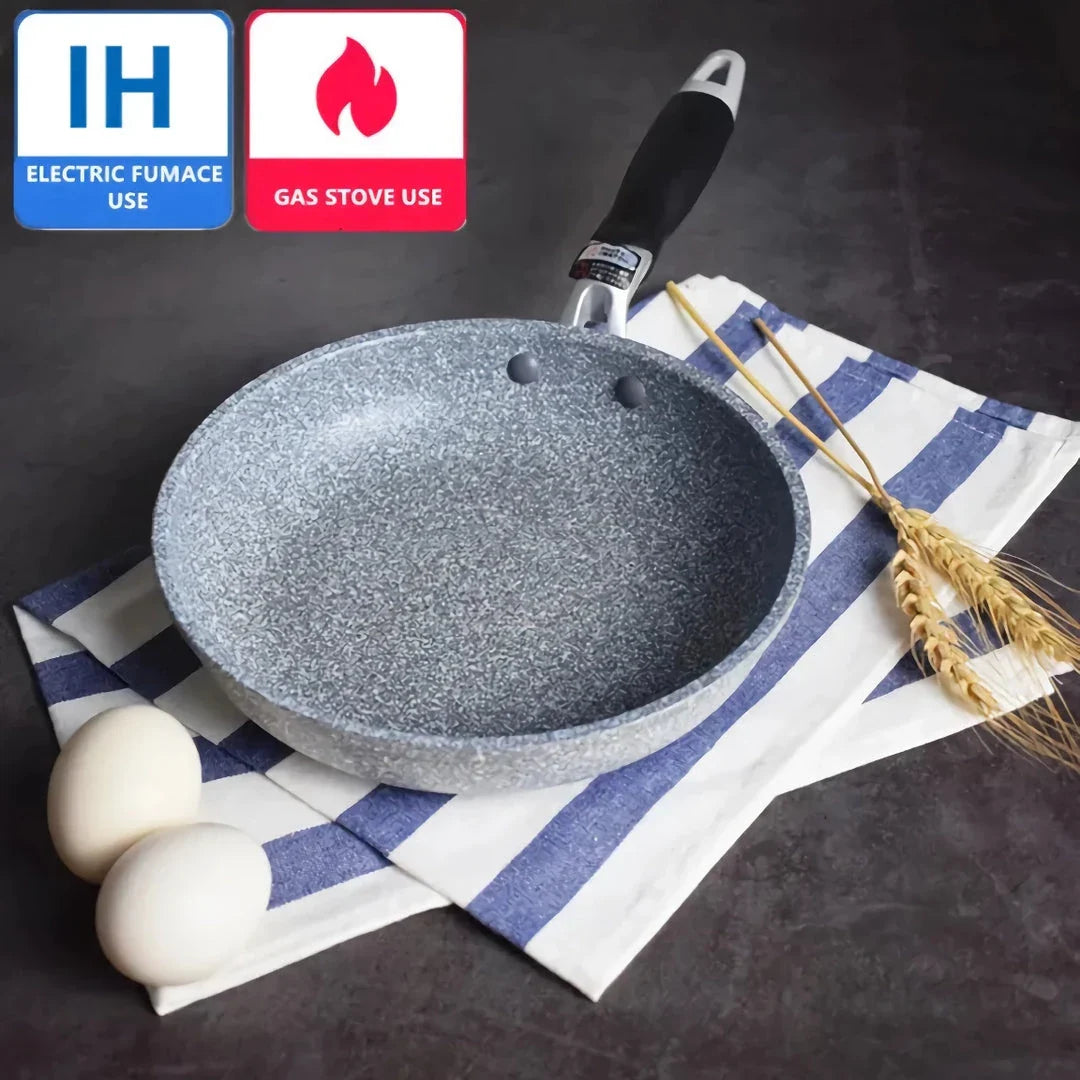 Eco-Friendly Non-Stick Stone Frying Pan Set for Gas and Induction Cooktops - Durable, Non-Toxic, and Easy to Clean