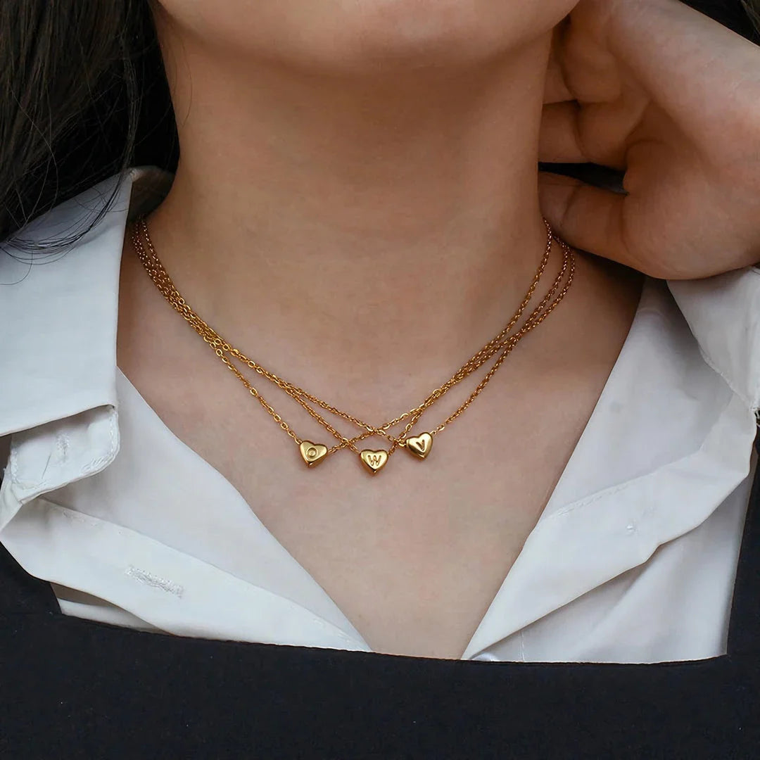 Gold-Plated Love Letter Necklace with Unique Mood Tracking Feature