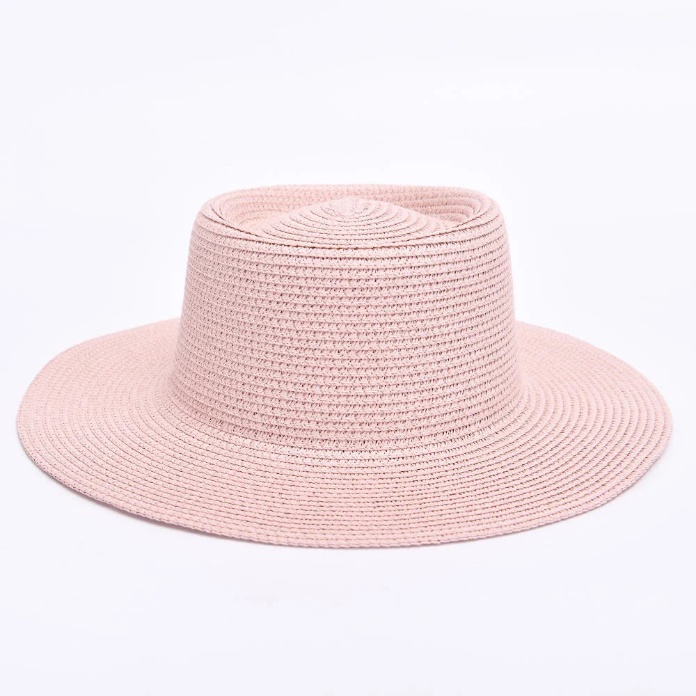 Elegant ladies' summer beach sun hat with wide brim, designed for sun protection and style in New Zealand