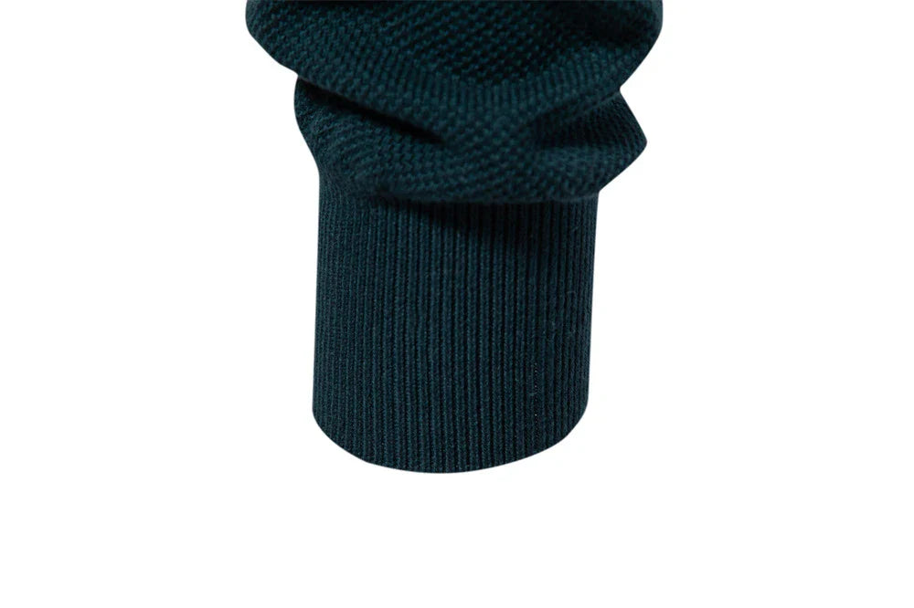 A stylish, slim-fit sweater in a modern colour-blocking design of Lake Green, White, and Grey, made with premium cotton for exceptional comfort and New Zealand casual style.