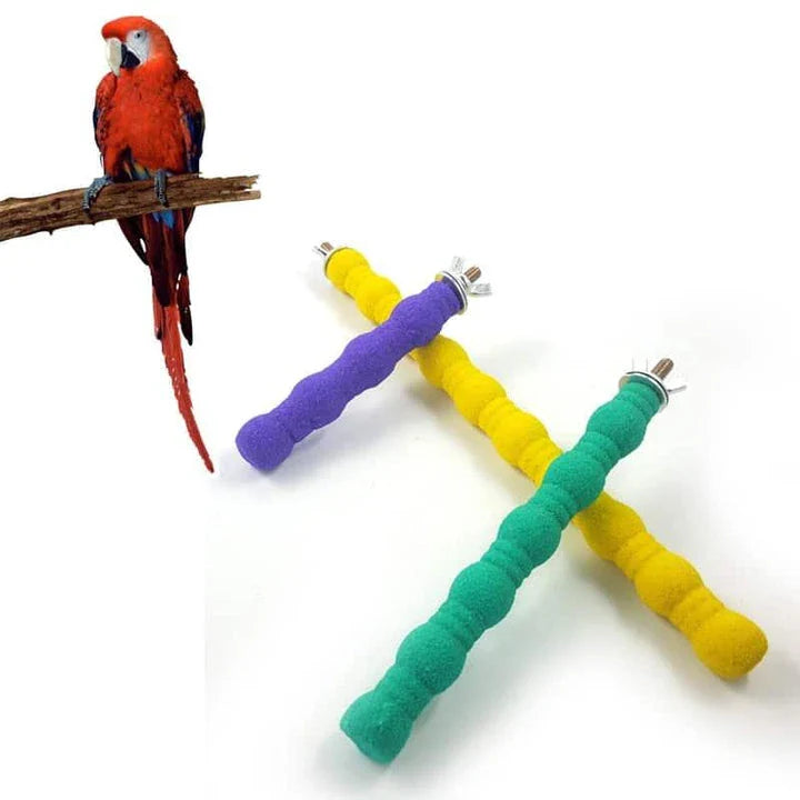 Premium parrot perch made of durable New Zealand pine with a smooth, matte finish for optimal comfort and support