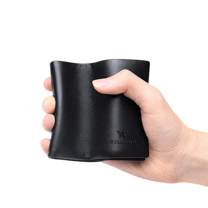 Cowhide short wallet in classic Kiwi-friendly colours, featuring compact design and thoughtful features for the modern Kiwi lifestyle