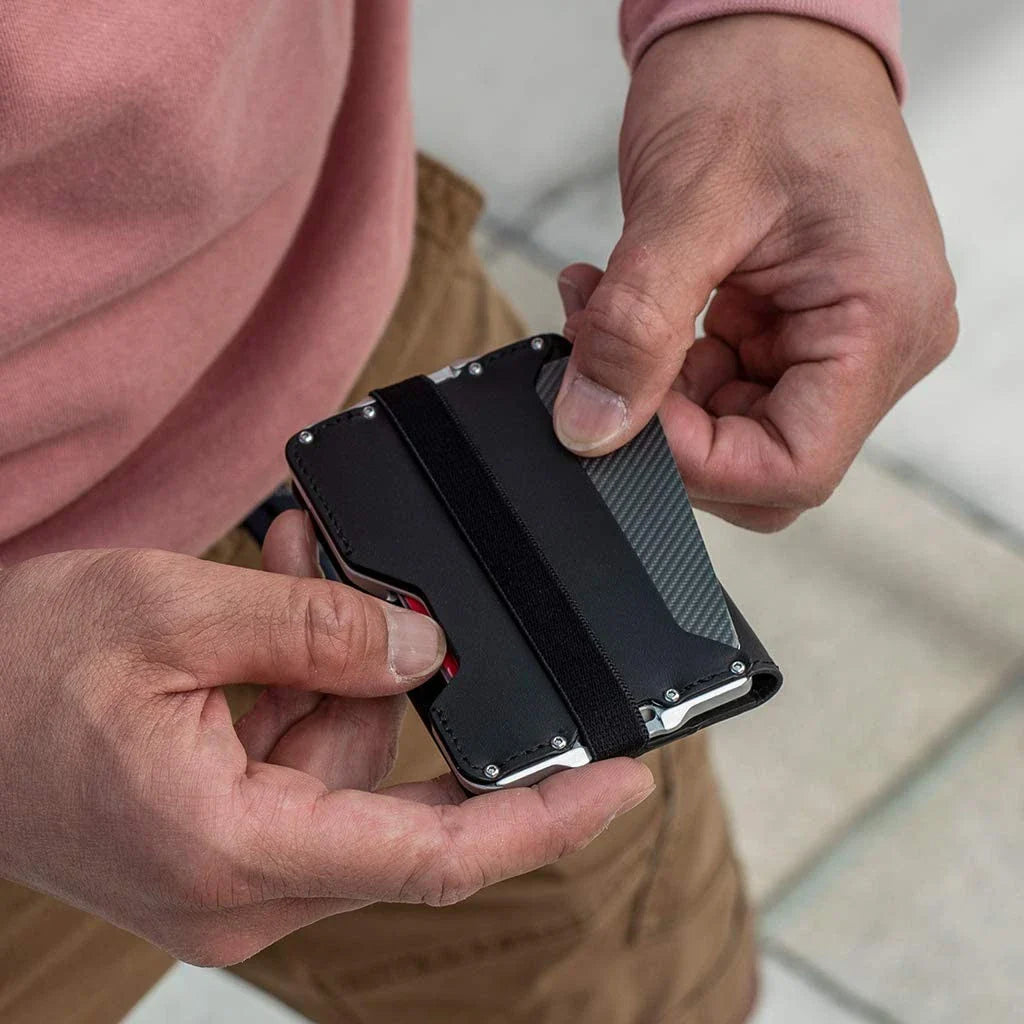 Premium aluminum alloy outdoor wallet with RFID-blocking technology, perfect for adventurous Kiwis