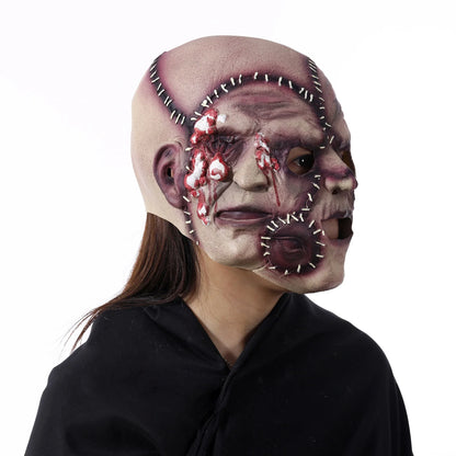 A realistic three-sided horror mask crafted from 100% natural latex, perfect for Kiwi Halloween and costume parties.