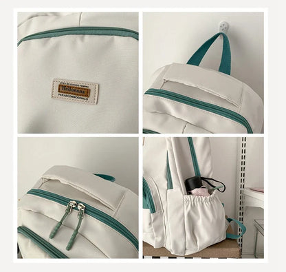 A stylish Japanese-inspired cat backpack with a large capacity, breathable nylon construction, and dedicated storage compartments for student essentials.