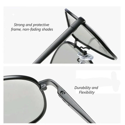 Versatile photochromic aviator sunglasses with polarized lenses, anti-reflective coating, and a lightweight alloy frame for Kiwis