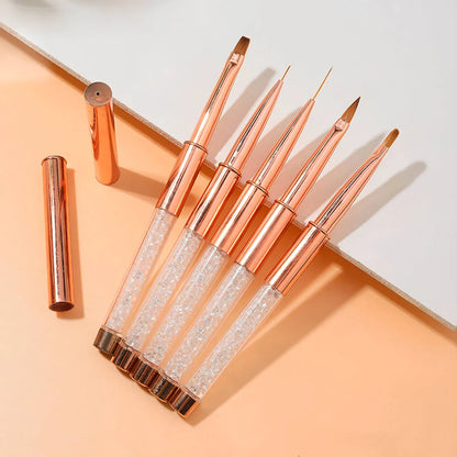 Trendha 5-Piece Nail Art Brush Set for creating professional-looking manicures at home