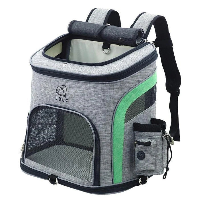 Melange Backpack Pet Carrier - A stylish and practical carrier for your Kiwi cat, featuring a vibrant design and durable nylon construction.