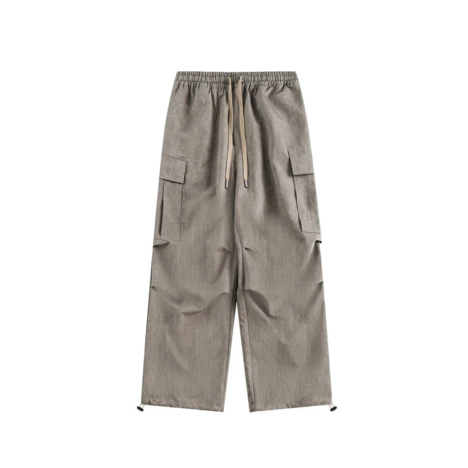 Stylish retro baggy trousers in khaki color, featuring a relaxed, straight-leg fit for all-day comfort and a laidback Kiwi look