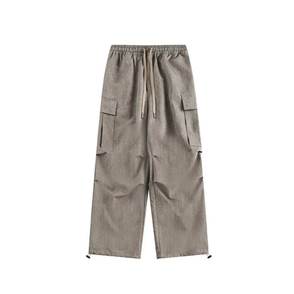 Stylish retro baggy trousers in khaki color, featuring a relaxed, straight-leg fit for all-day comfort and a laidback Kiwi look