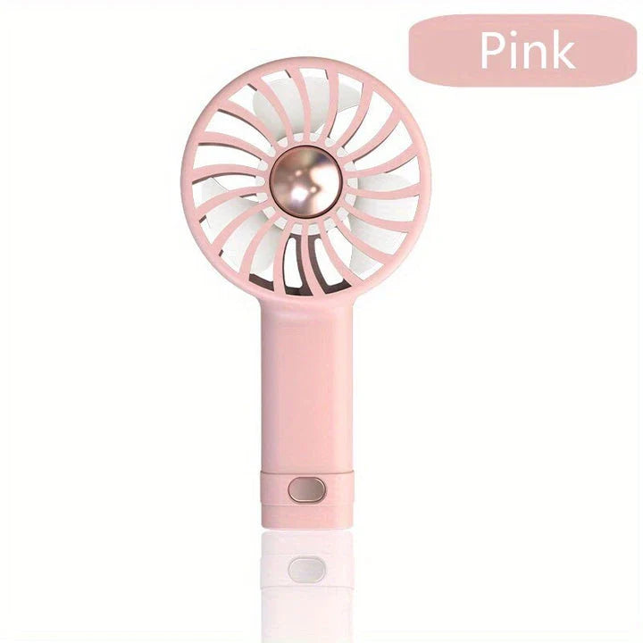 Compact USB-Powered Portable Mini Fan with powerful airflow, silent operation, and built-in aromatherapy