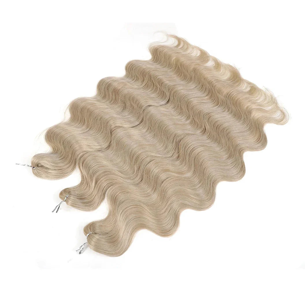 24-inch Body Wave Crochet Hair Extensions in ombre blonde shade for a natural, fashionable look