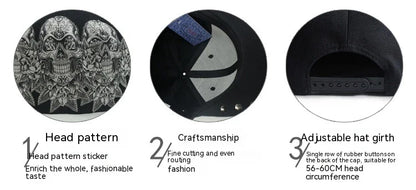 Adjustable sun-shielding baseball cap with flat brim, available in various colours for outdoor adventures in New Zealand