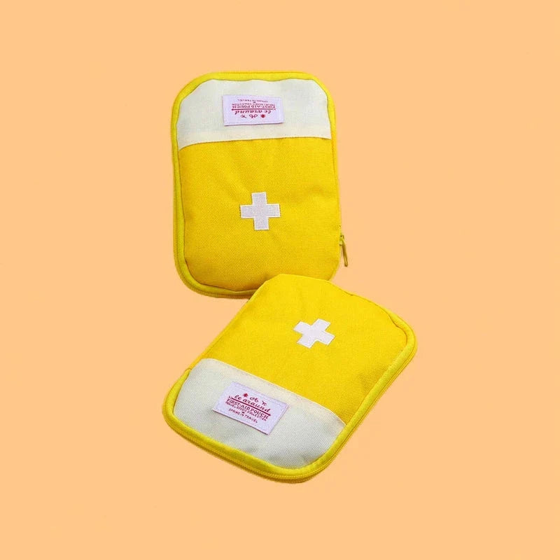 Compact and durable First Aid Kit in vibrant yellow, perfect for Kiwi adventures and household use