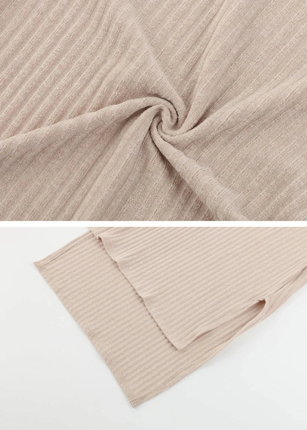 Women's long sleeve knit dress with slim fit and solid colour, made with sustainable New Zealand cotton