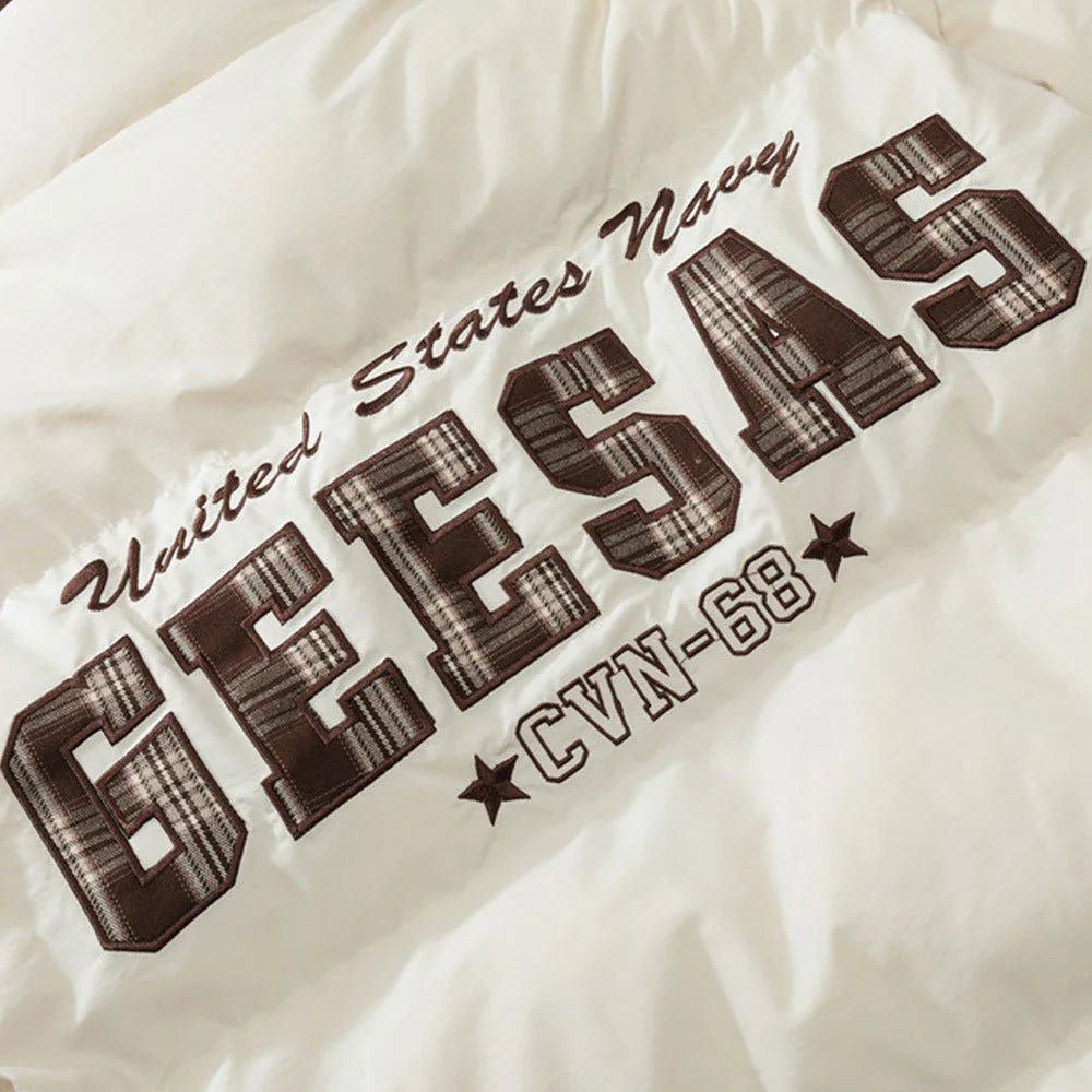 Stylish plaid cotton jacket with embroidered back patch, perfect for Kiwi men in winter