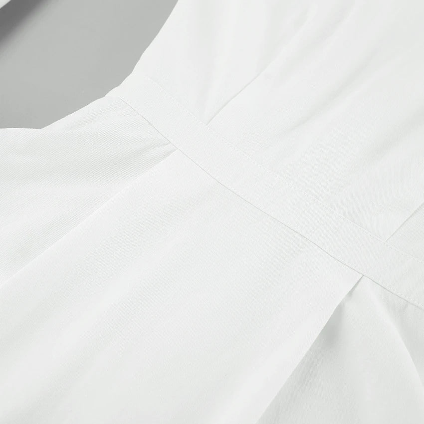 Stylish Commuter Dress in White - A sustainable and versatile wardrobe essential for the modern Kiwi woman