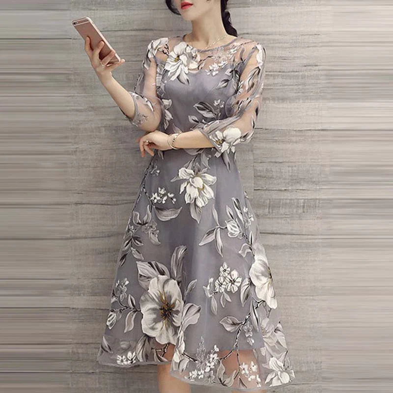 Shopfluxpro NZ Stylish and Eco-Friendly Printed Organza Dress