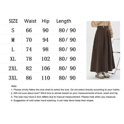 Elegant High-Waisted Pleated Maxi Skirt for Kiwi Women in Brown