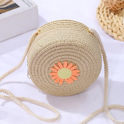 Rattan handmade crossbody bag in a vibrant, candy-coloured hue, perfect for summer adventures in New Zealand