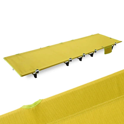 Durable Kiwi Outdoor Folding Camping Cot with sturdy aluminum frame and comfortable canvas surface