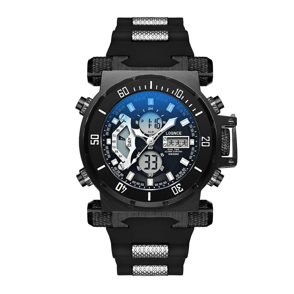 Stylish dual movement chronograph watch with luminous display, featuring a stainless steel case and durable glass crystal for active Kiwi lifestyles.