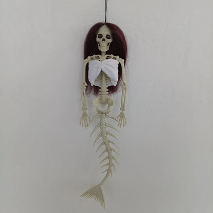 Hanging mermaid bone pendant decoration for outdoor Kiwi courtyards and gardens in various colours