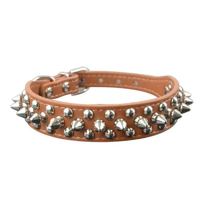 Stylish PU leather pet collar in various sizes, perfect for Kiwi pups and cats of all breeds