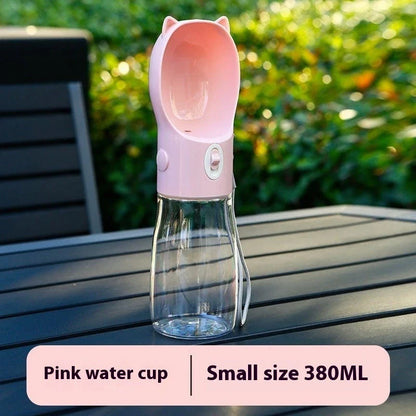 Compact, portable dog water bottle in various sizes and colours for outdoor adventures with your furry friend in New Zealand