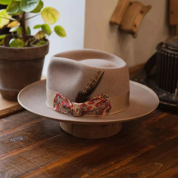 A premium Wool Trilby Hat in a classic conical design, providing sun protection and sophisticated style.