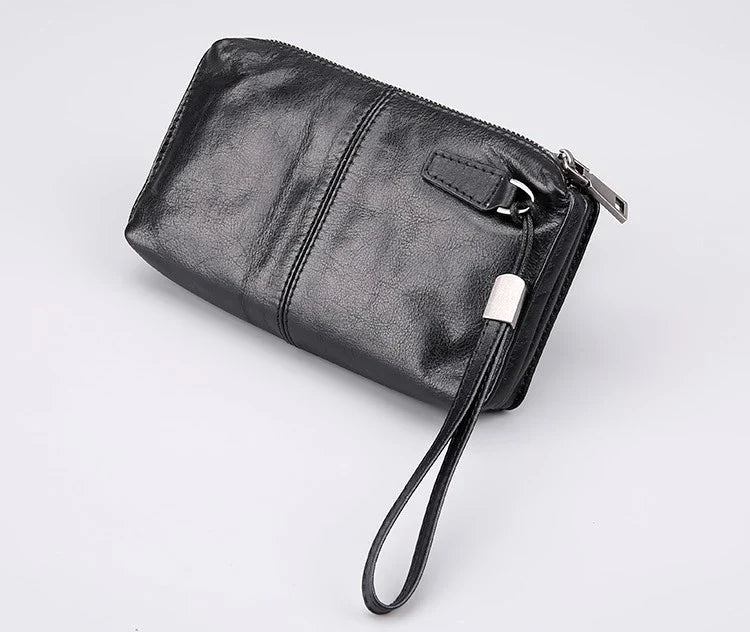 Premium Top-Grain Leather Wallet in Retro Casual Style for Kiwi Blokes