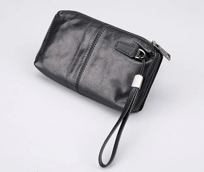 Premium Top-Grain Leather Wallet in Retro Casual Style for Kiwi Blokes