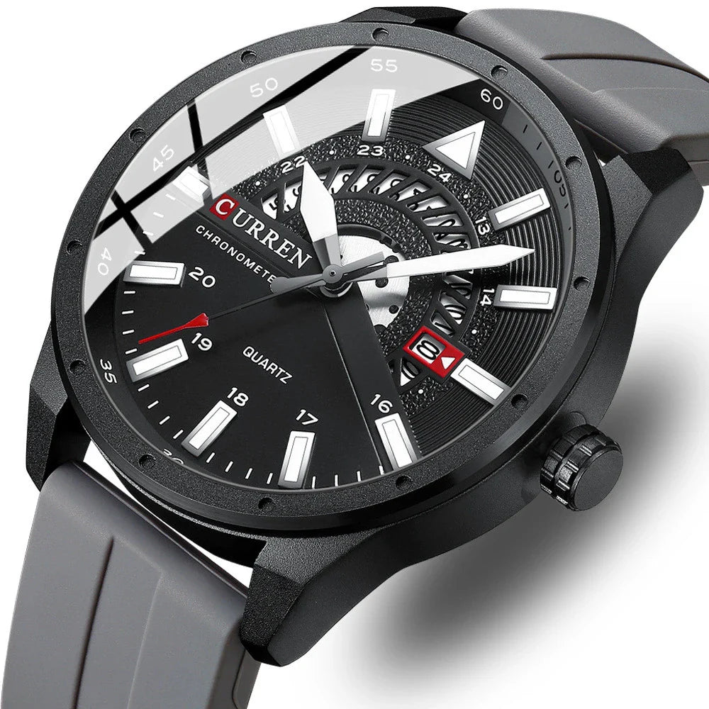 Stylish Kiwi Casual Watch with Silicone Strap, Scratch-Resistant Glass, and Quartz Movement