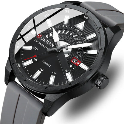 Stylish Kiwi Casual Watch with Silicone Strap, Scratch-Resistant Glass, and Quartz Movement