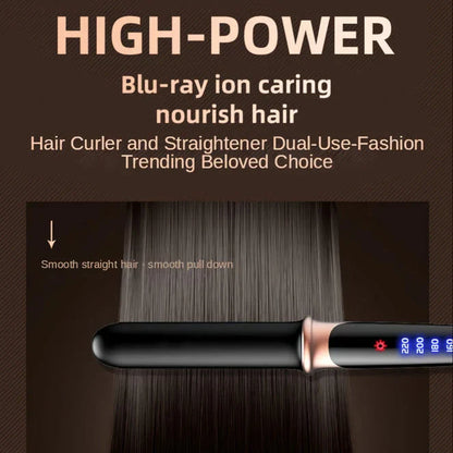 Professional Ceramic Hair Straightener with adjustable temperature, floating plate design, and tourmaline ceramic coating for smooth, frizz-free hair