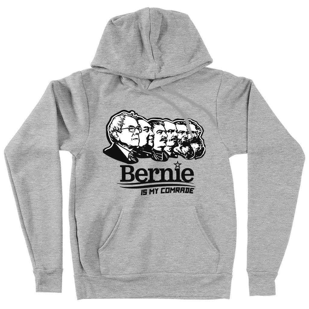 Cosy Comrade Hoodie, a premium and sustainable hoodie inspired by Bernie Sanders' progressive ideals, made in New Zealand.