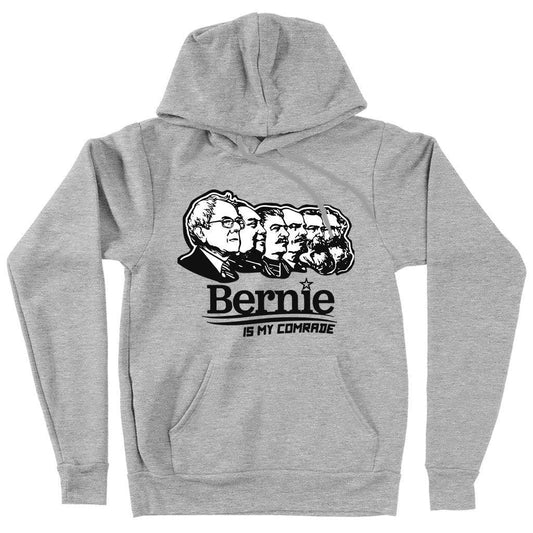 Cosy Comrade Hoodie, a premium and sustainable hoodie inspired by Bernie Sanders' progressive ideals, made in New Zealand.