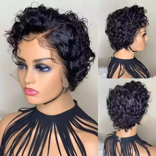 Stylish short curly wig in a range of vibrant colours, perfect for Kiwi women looking to add a touch of flair to their look.