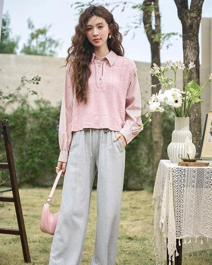 Stylish wide-leg casual pants with adjustable lace-up waist, designed for the modern Kiwi woman