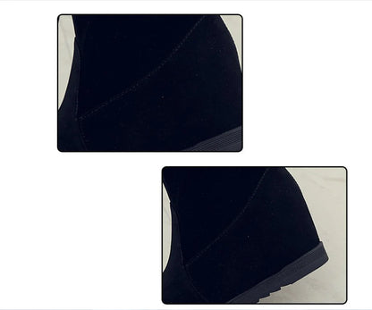 Pair of women's winter boots with rhinestone embellishments in a variety of black colour options