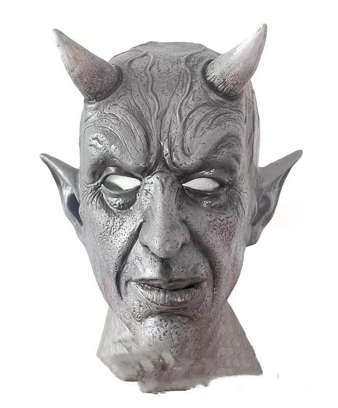 A premium latex Halloween mask with distinctive horned demon features, perfect for spooky celebrations and costumes.