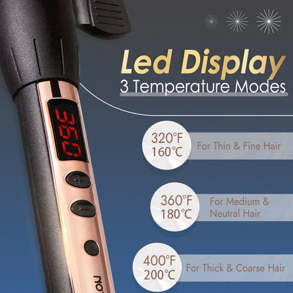 Professional 3-Barrel Curling Iron for creating salon-quality waves at home